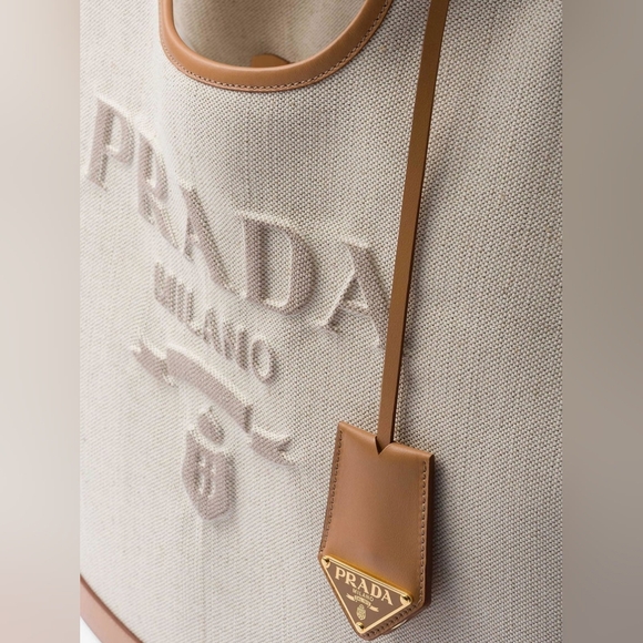 Prada Cream and Tan Tote Large Bag - Picture 2 of 12